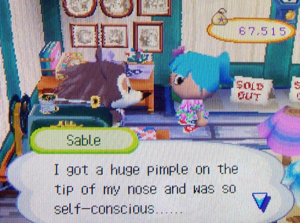 Sable's pimple story