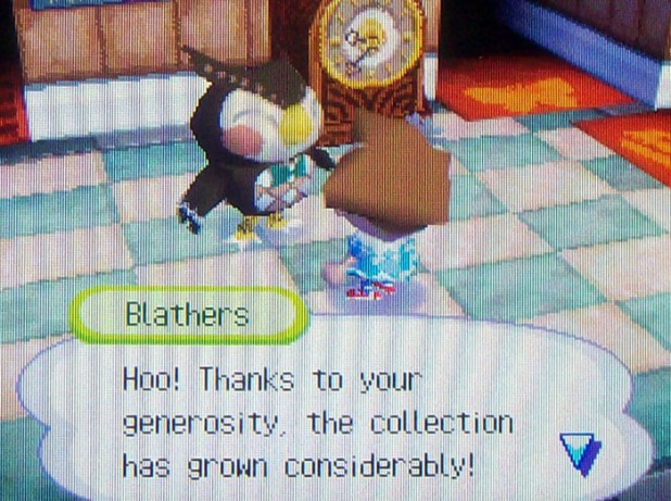Blathers assessing the museum's progress