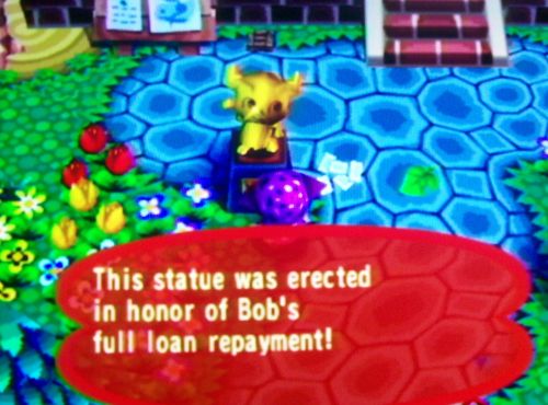 My dad's gold statue