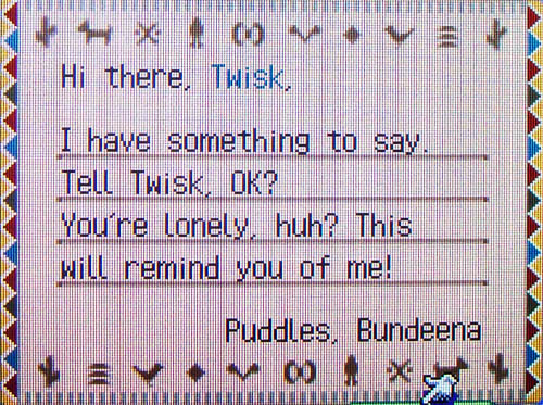 Letter from Bundeena's Puddles