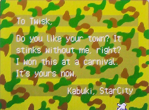 Do you like your town? It stinks without me, right? I won this at a carnival. It's yours now.