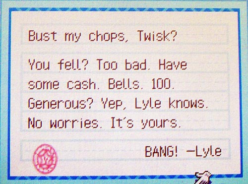 Insurance of 100 bells from Lyle for tripping