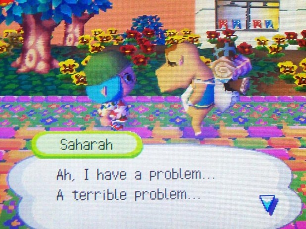 Saharah: Ah, I have a problem... A terrible problem...