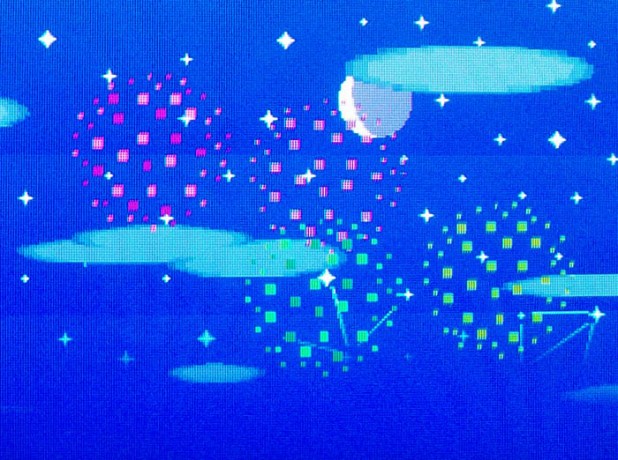 Four small fireworks