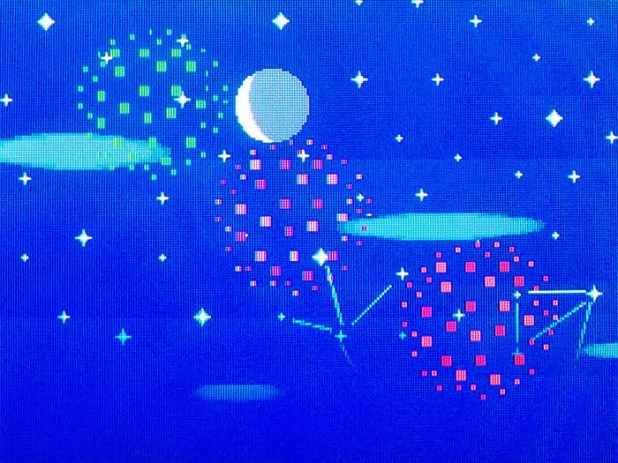 Three small fireworks