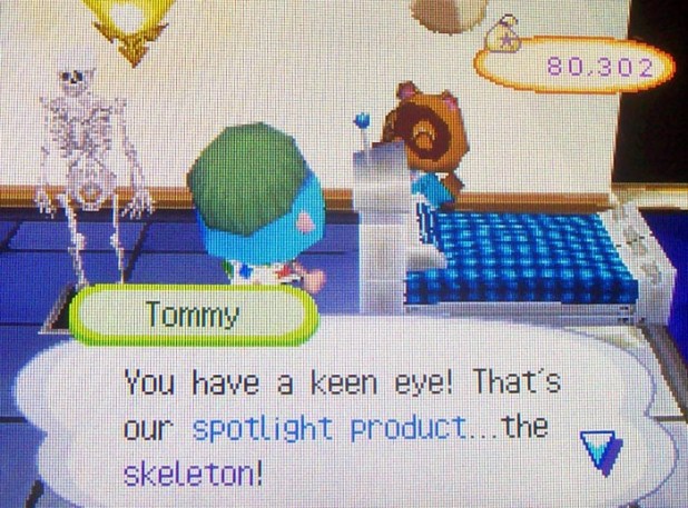 Tommy: You have a keen eye! That's our spotlight product...the skeleton!