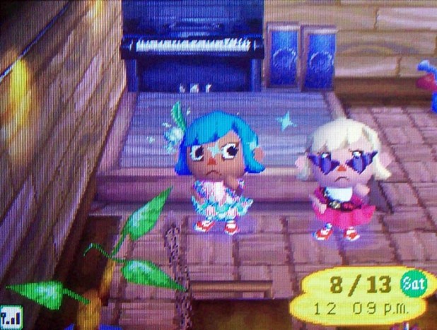 At the Roost: sparkles all around from changing clothes/accessories