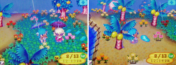 Kammile and I wandering around my island in the rain