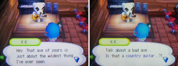 Giving K.K. the country guitar