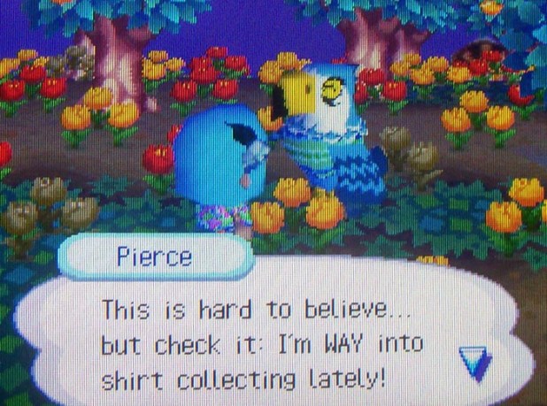 Pierce: This is hard to believe... but check it: I'm WAY into shirt collecting lately!
