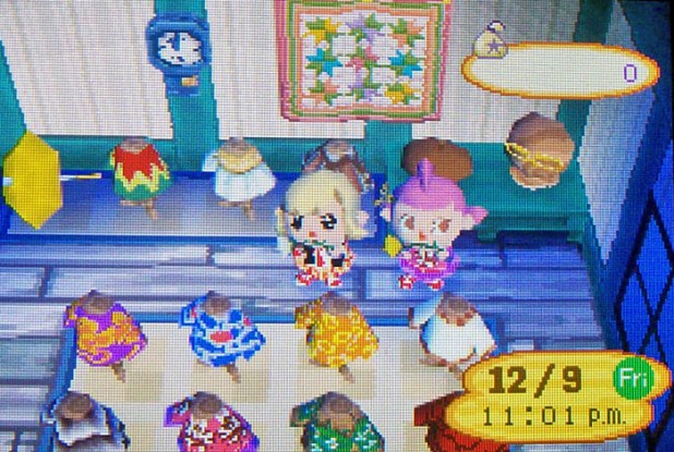 Kammile displaying a pattern at Nimrodel's Able Sisters