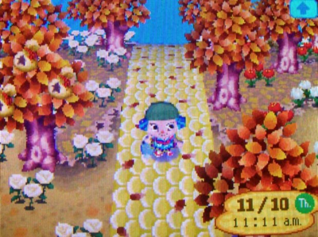 Changed the leaves on my path to match the orange leaves of the trees lining the road