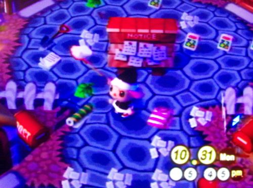 Junk on the ground on the plaza near my house