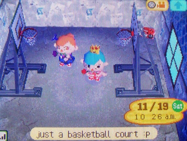 In Melody's basketball court room