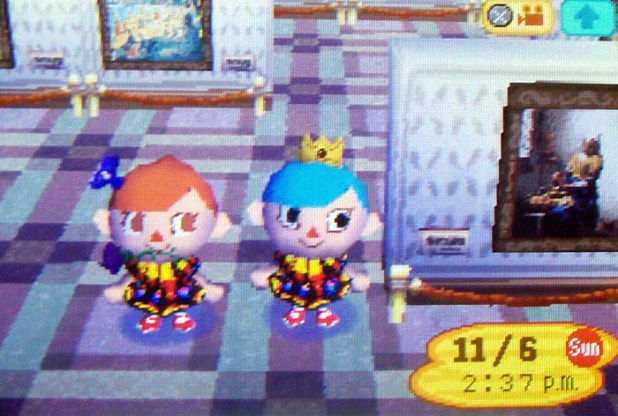 Teru and I visiting the art exhibit