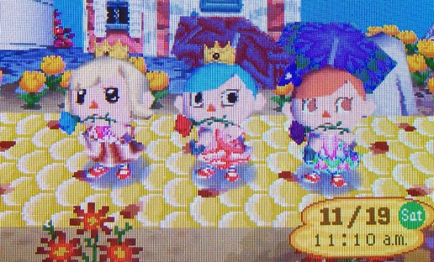 Group photo in pretty dresses