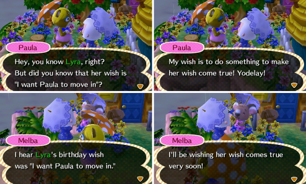 I heard Lyra's birthday wish was for Paula to move in!