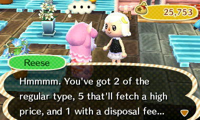 Reese adding up the total