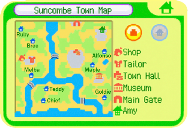 Suncombe town map