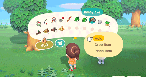 Both players equipping an axe at the same time