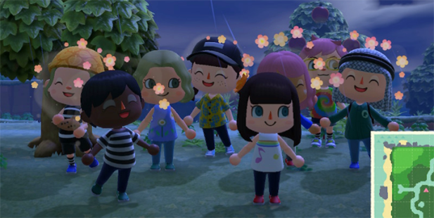 group photo with flower emotion